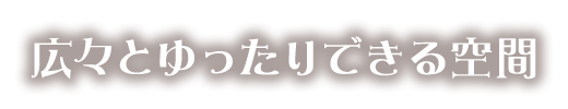 広々とゆったりできる空間